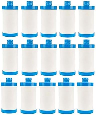15Pcs Household to Impurity Rust Sediment Washing Machine Water Heater Shower Water Filter Front Tap Water Filter Blue&White by Unknown