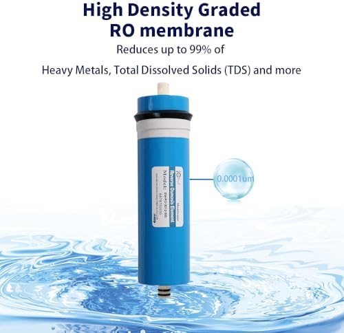 Huining 500GPD RO Membrane 3012-500 Residential Reverse Osmosis Membrane Water Filter Cartrige Replacement for Home Drinking Water Filtration System Household Under Sink Water Purifier - Image 5