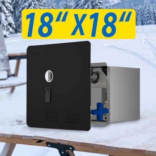 Eyoo RV Water Heater Door Kit, 18x18 Inches Black Panel, Stainless Steel, Compatible with Eyoo Models Only - Image 2