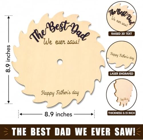 Best Dad Ever Saw, Fathers Gift for Dad from Kids, Custom Fathers Day Best Dad Ever gifts Hands Down Sign, Personalized Fathers Day Dads Gift from kids daughter son, First fathers day Daddy gift for new dad / Birthday - Image 2