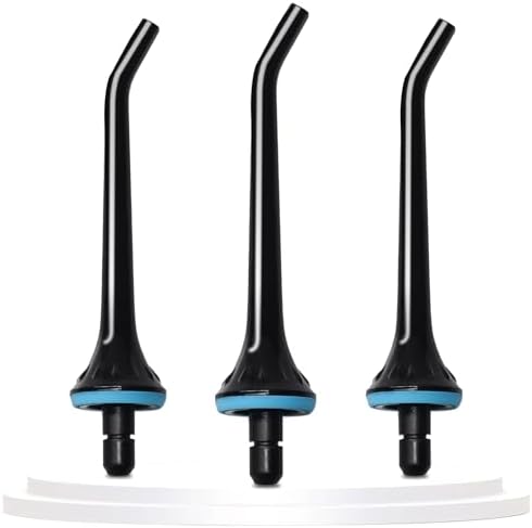 3 Pack Water Flosser Replacement Tips for Oralfree, Nicwell, Nicefeel, COSLUS, Oral Irrigator Jet Tip Nozzel fits for Mospro, Zerhunt Water Flosser, Black by Pinkind