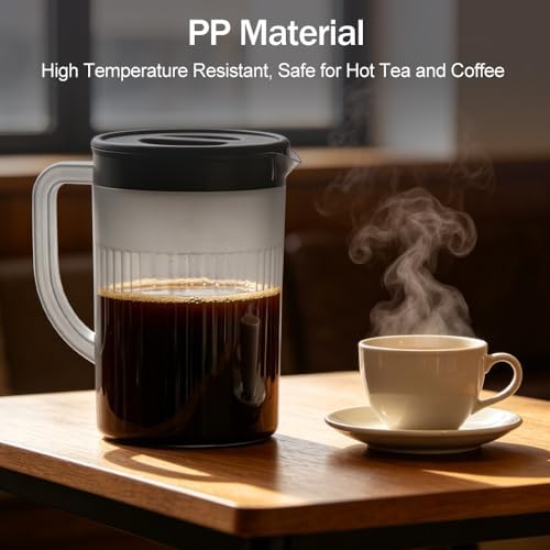 2.7L Water Pitcher with Lid, Fridge Friendly Strainer Spout, 1 Pack - Image 3