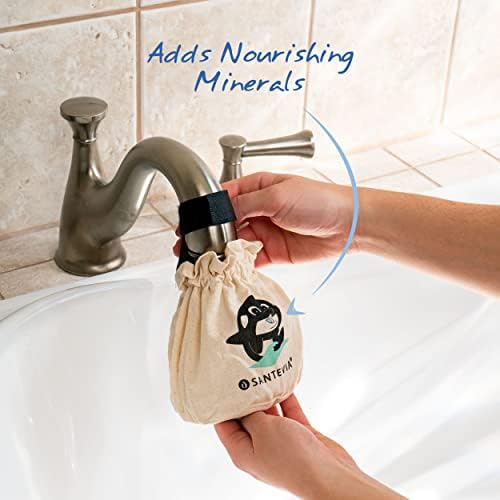 Organic Cotton Bath Faucet Filter by Santevia | Sensitive Skin Bathtub Water Purifier | Adds Nourishing Minerals for Hair & Skin | Chlorine Filter | Made in North America - Image 6