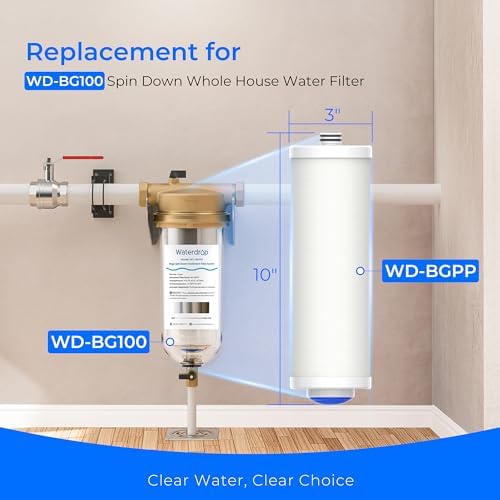 Waterdrop 5 Micron Sediment Water Filter, 10" x 3" PP Cotton Filter, 4 Pack - Image 2