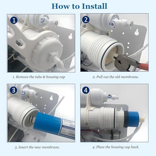 1812 RO Membrane Housing Kit, for 50/75/100 GPD RO Membrane, with Accessories, for DIY RO Water System Reverse Osmosis System - Image 7