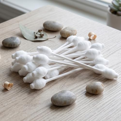 CGR 300pcs Portable Baby Safety Cotton Swabs, Paper Sticks, 5-Pack - Image 2