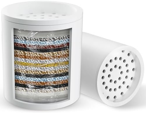 2 Pack Shower Filter Replacement Cartridges, Remove Chlorine and Fluoride by iFealClear