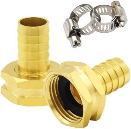Hooshing 2PCS Garden Hose Swivel Adapter 5/8" Barb x 3/4" GHT Female Thread by Hooshing