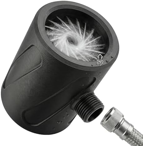 Lil' Bro 360 Ring Shower Wand - The Ultimate Undercarriage Power Washer for Men & Pets - 360 Inward Vortex Hygiene Wand - Fits Standard Shower Hoses (Black-Small) by Unknown