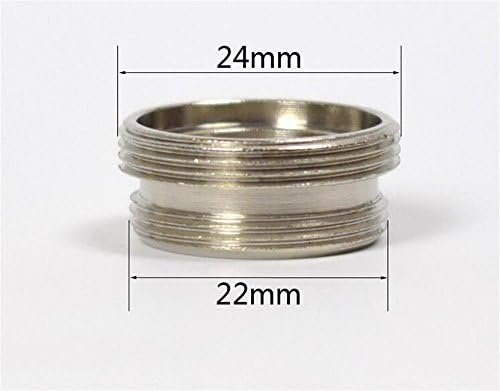 Kitchen Bathroom Sink Faucet Water Filter Diverter Valve for Push on 1/4 inch Tubing Replacement Part Adapter with M22 X M24 Connector, Polished Chrome - Image 6
