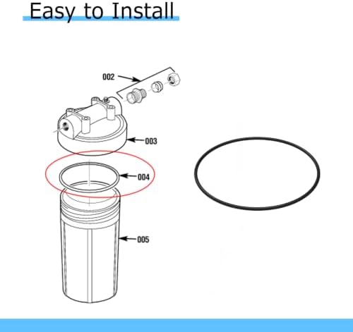 WS03X10054 HHRING Water Filter O-Ring Compatible with GE Whole House Water Filter Replacement Gasket with 5 Gram Grease, GXWH40L GXWH35F Filter Housing O-Rings, 3 Pack - Image 4