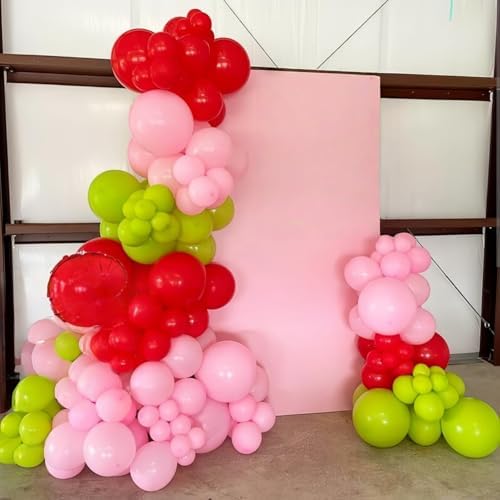 Christmas Balloon Garland Arch Kit, 105Pcs Red Green Pink Latex Balloons with Candy Cane Lollipop Mylar Foil Balloons for Girls Women Xmas Holiday Birthday Christmas New Year Party Decorations - Image 3
