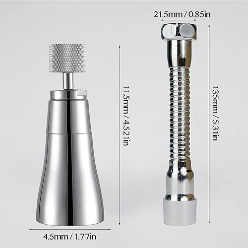 Kitchen Sink Faucet Sprayer Attachment - Movable Kitchen Tap Head 360° Rotatable Anti-Splash Sink Sprayer Facuet Nozzle Head Water Saving Faucet Aerator - 2 Modes Sprayer Chrome - Image 5