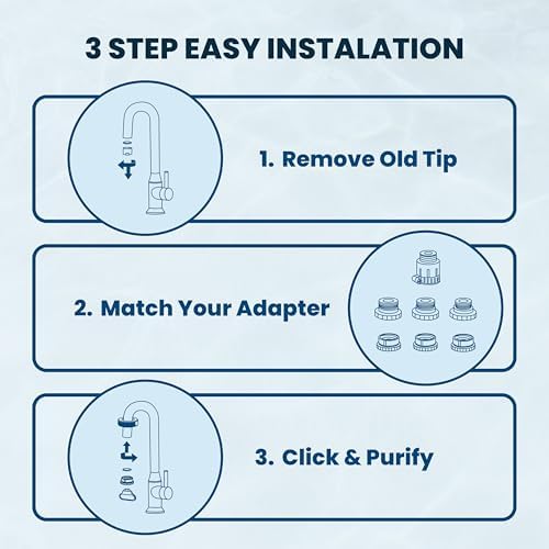 ÖKO H2O Two Stage Tap Purifier Faucet Filter with Advanced Electro-Adsorption Filtration, Easy Attach to Most Standard Faucets for Home, Kitchen & Cooking, Long Lasting 200 Gallon Filter - Image 3