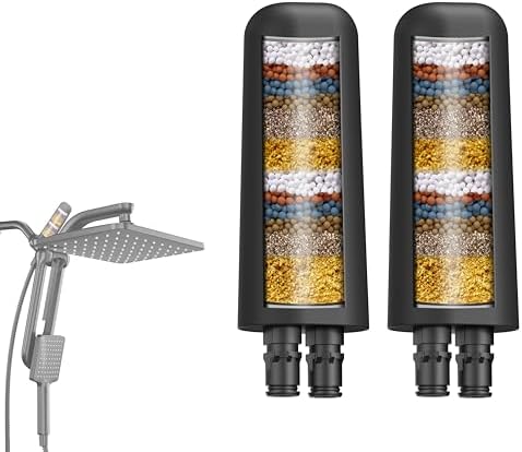 2-Pack Black Shower Head Filter Replacement for L400099 by DAKINGS