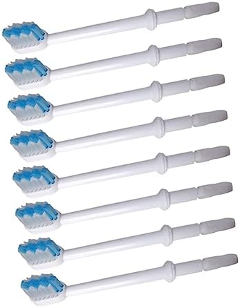 8pcs Replacement Brush Heads for Oral Irrigator, ABS White by Anneome