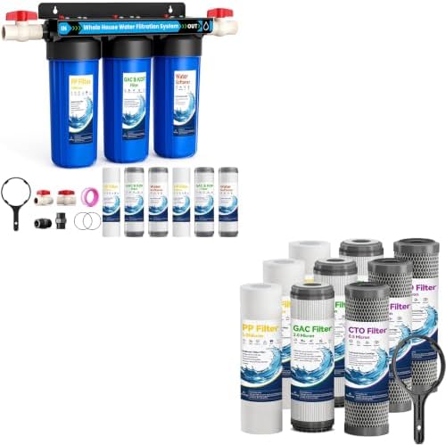 18-Pack Filter Cartridge Bundle with 3 Stage Water Softener System by Unknown