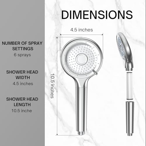 FEELSO Filtered Shower Head with Handheld, High Pressure Shower Filter Head - Image 6