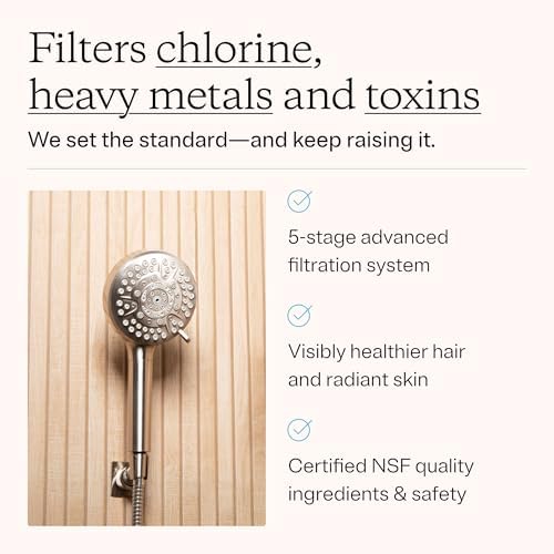 MDhair High Pressure Handheld 5-Stage Filtered Shower Head, Hard Water - Image 4