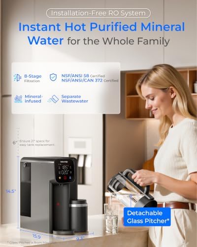 Waterdrop M6HG Instant Hot Countertop RO Water Filter, [ Mineral Added ] - Image 2