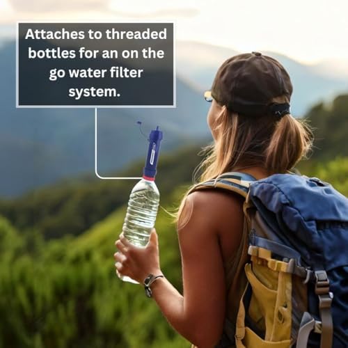 Portable Water Filter Straw - Reliable Survival Gear for Clean Water, Emergency Survival Purifier | for Hiking, Travel, Camping Gear, and Outdoor Adventures (2 & 4 Packs Available) (4 Pack) - Image 4