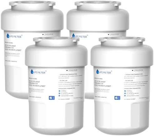 Lifefilter Replacement for MWF Refrigerator Water Filters, 4 Pack by Lifefilter