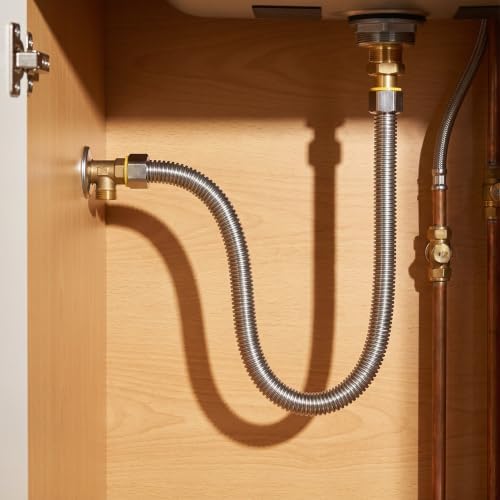 G1/2 Stainless Steel Water Heater Hose Connector for Tight Routing - Image 6