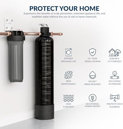 Aquasure Fortitude Lite Series 800,000 Gallons High Performance Whole House Water Treatment System with KDF55/GAC Media and 20" Pleated Sediment Filter | Removes 99% of Contaminants, 1-3 Bathrooms - Image 3