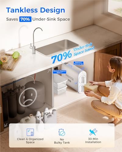 Waterdrop G2P600 Under-Sink RO System, 600 GPD Tankless Water Filtration - Image 4