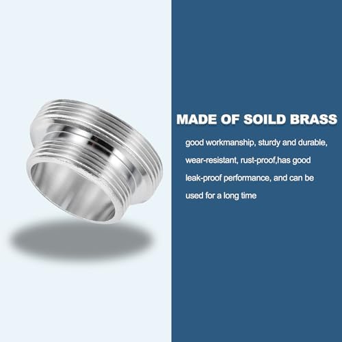 uxcell Faucet Aerator Adapter,M28 Male to M22 Male Brass Faucet Adapter - Image 4