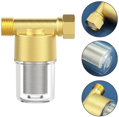 1/2 Inch Water Filter 40 Stainless Steel Mesh Brass Pre-Filter for Home Plumbing Sediment Rust Removal Housing - Image 5