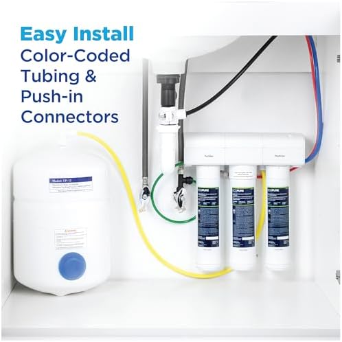 EcoPure ECOP30 Premium Reverse Osmosis System – Under Sink Drinking Water Filter System – NSF-Certified – Reduces Lead, Chlorine, and TDS –Bottled-Quality Water – Easy Filter Changes - Image 6