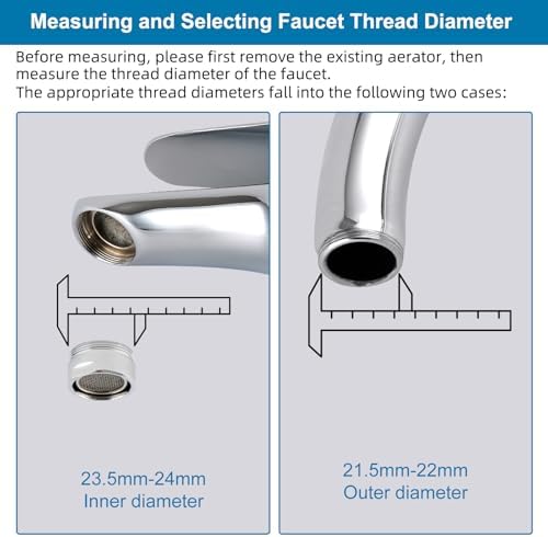 Hibbent Sink Faucet to Garden Hose Adapter, 360-Degree Swivel 55/64 Inch Female Thread, Sink Hose Attachment for Faucet Adapter Connector, Chrome - Image 6