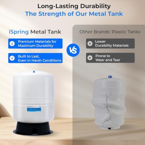 iSpring T11M 11 Gallon Pre-Pressurized Water Storage Reverse Osmosis Systems ro Tank, White - Image 3