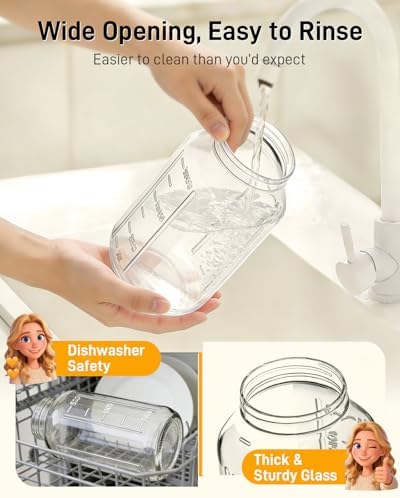 64 oz Mason Jar Pitcher, Glass Pitcher with Lid for Sun Tea & Iced Tea - Image 5