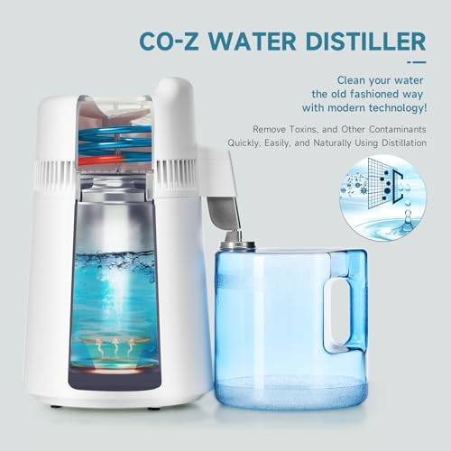 CO-Z 6L Water Distiller, Larger 1.6 Gal Countertop Home Distillers, Distilling Pure Water Machine for Home Table Desktop, Distilled Water Making Machine, Water Purifier to Make Clean Water for Home - Image 2