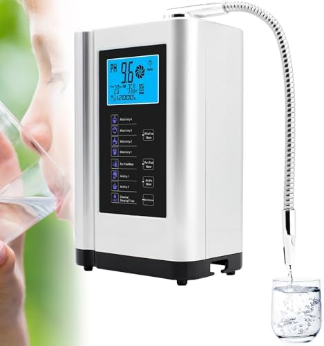 Acidic Water Ionizer,Alkaline Water Machine for Home & Office, Ionized Drinking Water Purifier ph 3.5-10.5 Hydrogen Water/Water Purifier Filter/Ionized Water/Antioxidant Water(Silver) by Unknown