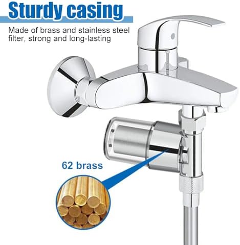 Brass Sediment Filter, Reusable Inline Mesh Strainer Visual Washer Water Filter System for Washing Machine Shower Garden Hose - Image 4