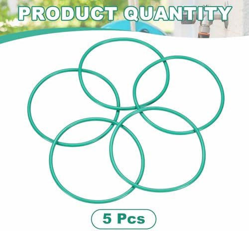 HARFINGTON 5 Pcs Fluorine Rubber O-Rings 64mm OD 59.2mm ID 2.4mm Width Round Sealing O Ring Seal Gasket for Industrial Engines Plumbing Faucet Hose Automotive - Image 3