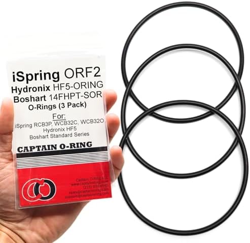 Captain O-Ring – Replacement ORF2 / HF5-ORING / 14FHPT-SOR O-Rings for iSpring RCB3P, WCB32C, WCB32O, Hydronix HF5, and Boshart Standard Water Filter (3 Pack) by CaptainO-Ring