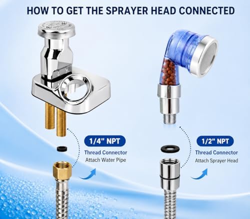 Socila Blue Sprayer Head 3 Function With Filter For Shampoo Bowl, High Pressure And Water Saving, Filter For Dry & Frizz Hair - Image 4