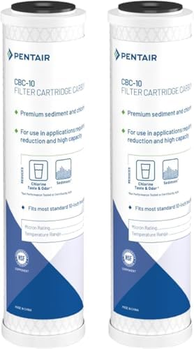 Pentair Pentek CBC-10 10" x 2.5" Carbon Block Water Filter, Pack of 2 by PENTAIRPENTEK