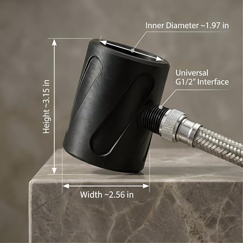 Lil' Bro 360 Ring Shower Wand - The Ultimate Undercarriage Power Washer for Men & Pets - 360 Inward Vortex Hygiene Wand - Fits Standard Shower Hoses (Red-Small) - Image 4