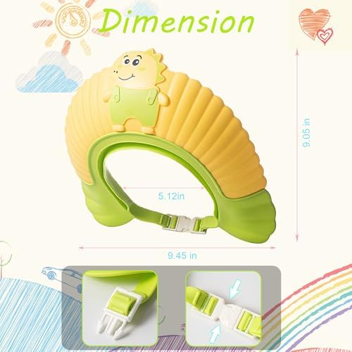 Baby Shower Cap Shield,Kids Visor Hat, Eye & Ear Shield (Pink) - Image 7