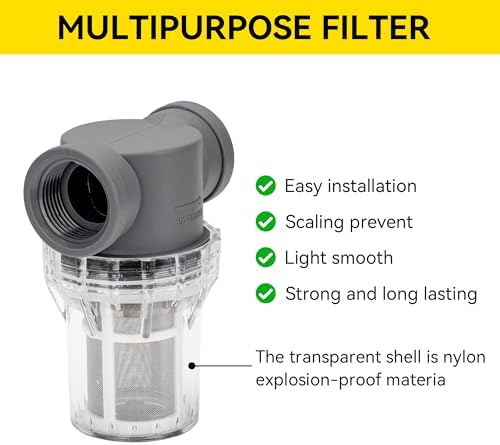 1'' Female NPT in-Line Strainer - Garden Hose Filter for High Pressure Washer, Sediment Filter with 60 Mesh Stainless Steel Screen (1'' 60 Mesh) - Image 5