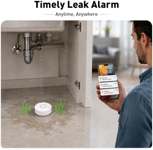 Water Leak Detector for Home Water Sensor Alarm Leak Detector 100db 3 Pack - Image 4
