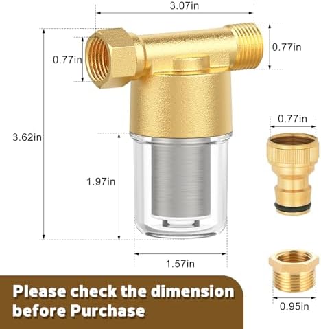 Reusable Sediment Water Filter for Water Heaters - Prevents Yellowing & Clogging, Efficiently Removes Dirt/Rust, Universal Fit for Home/Plumbing/RV - Image 4