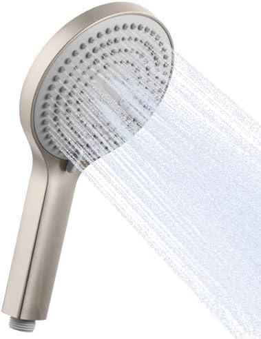 OFFO Handheld Shower Head, 6-Mode Brushed Nickel High Pressure Handheld Sprayer High Flow Large Powerful Boosting Handheld Showerhead for Low Water Pressure by OFFO