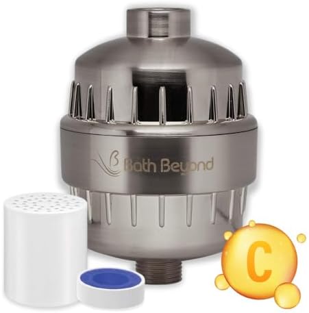 Shower Filter Vitamin C 15 Stage High Output Water Filter With cartridge for Hard Water - Shower Head Filter Removes Chlorine Fluoride and Improves The Condition of Your Skin, Hair by HighQualityYouCanTrust