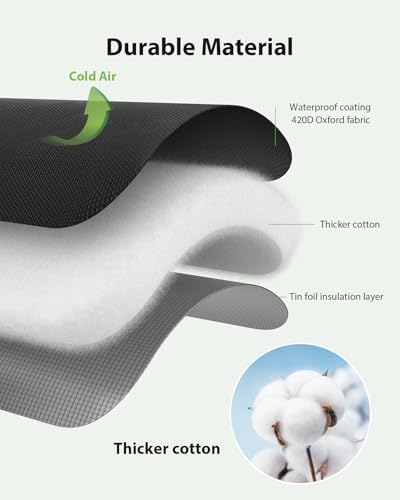 Outdoor Faucet Covers for Winter Freeze Protection, Kanosan 8.3"H X 6.7"W Thickened Reflective Outside Spigots Covers Hose Bib Insulated Sock for Winter Cold Weather, 8 Pack Black - Image 4